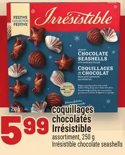 Metro COQUILLAGES CHOCOLATÉS IRRÉSISTIBLE | IRRÉSISTIBLE CHOCOLATE SEASHELLS offer