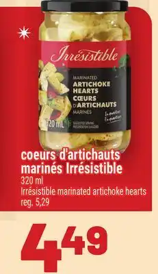 Metro COEURS D'ARTICHAUTS MARINÉS IRRÉSISTIBLE | IRRÉSISTIBLE MARINATED ARTICHOKE HEARTS offer