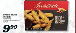 Marché Richelieu crevettes tempura Irrésistible | Irrésistible frozen tempura shrimp offer