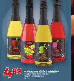 Metro 449999JUS DE POMME PÉTILLANT IRRÉSISTIBLE | IRRÉSISTIBLE SPARKLING APPLE JUICE offer