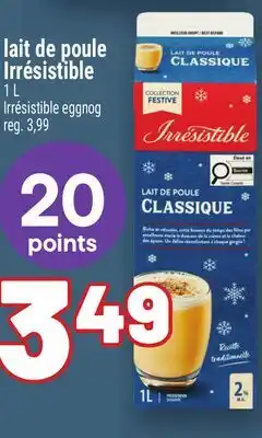 Metro LAIT DE POULE IRRÉSISTIBLE | IRRÉSISTIBLE EGGNOG offer