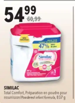 Familiprix SIMILAC Total Comfort Powdered infant formula, 837 g offer