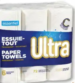 Familiprix ESSENTIEL, Ultra, Paper towels, 6 rolls offer