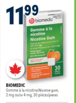 Familiprix BIOMEDIC, Nicotine gum, 2 mg or 4 mg, 30 pieces offer