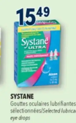Familiprix SYSTANE, Selected lubricant eye drops offer