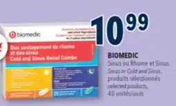 Familiprix BIOMEDIC, Sinus or Cold and Sinus, selected products, 40 units offer