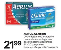 Brunet AERIUS, CLARITIN Desloratadine ou loratadine pour aider au soulagement des symptômes d'allergies offer