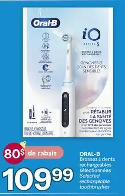 Brunet ORAL-B Brosses à dents rechargeables sélectionnées offer