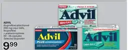 Brunet ADVIL Ibuprofène sélectionné 200mg Liqui-Gels, Ibuprofène + acétaminophène offer
