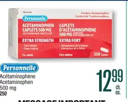 Jean Coutu PERSONNELLE Acetaminophen 500 mg offer