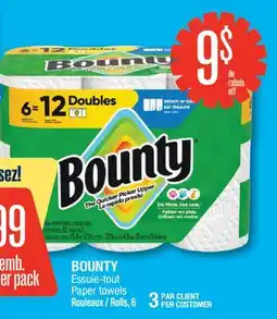 Jean Coutu BOUNTY Paper towels offer