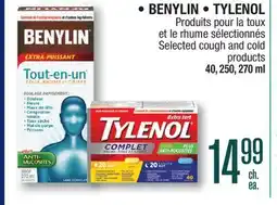 Jean Coutu BENYLIN • TYLENOL Selected cough and cold products offer