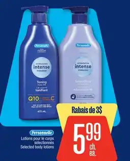 Jean Coutu PERSONNELLE Selected body lotions offer