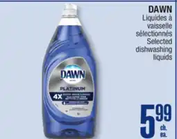 Jean Coutu DAWN Selected dishwashing liquids offer