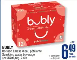 Jean Coutu BUBLY Sparkling water beverage offer