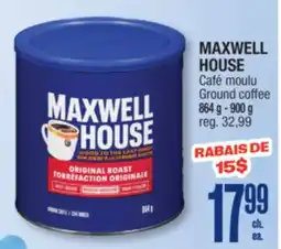 Jean Coutu MAXWELL HOUSE Ground coffee offer