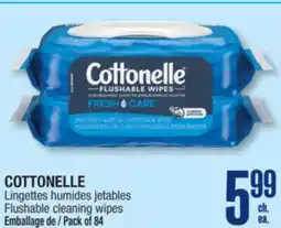 Jean Coutu COTTONELLE Flushable cleaning wipes offer