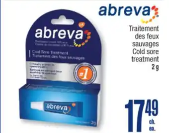 Jean Coutu ABREVA sauvages Cold sore treatment offer