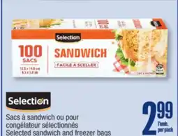 Jean Coutu SELECTION Selected sandwich and freezer bags offer