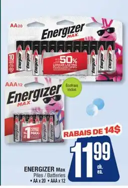 Jean Coutu ENERGIZER Max Batteries offer