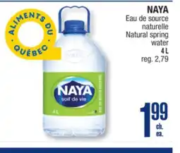 Jean Coutu NAYA Natural spring water offer
