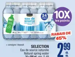 Jean Coutu SELECTION Natural spring water offer
