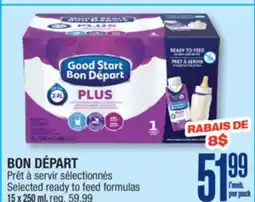 Jean Coutu BON DÉPART Selected ready to feed formulas offer