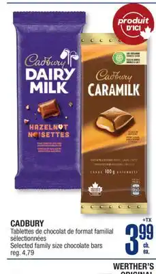 Jean Coutu CADBURY Selected family size chocolate bars offer