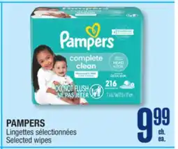 Jean Coutu PAMPERS Selected wipes offer