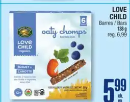 Jean Coutu LOVE CHILD Bars offer