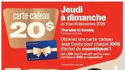 Jean Coutu Jean Coutu gift card offer
