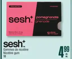 Jean Coutu SESH+ Nicotine gum offer