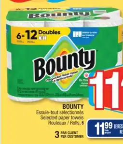 Jean Coutu BOUNTY Selected paper towels offer