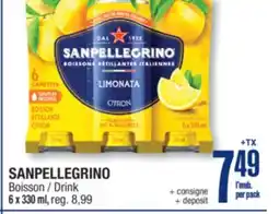 Jean Coutu SANPELLEGRINO Drink offer