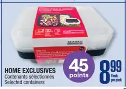 Jean Coutu HOME EXCLUSIVES Selected containers offer