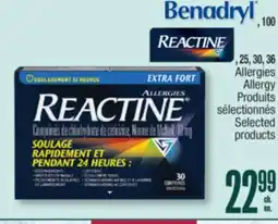 Jean Coutu REACTINE Allergy Selected products offer