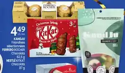 Uniprix KANDJU Friandises sélectionnées FERRERO ROCHER Chocolats, NESTLÉ KITKAT Chocolats offer