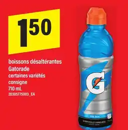 Maxi BOISSONS DÉSALTÉRANTES GATORADE, 710 mL offer