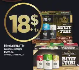 Maxi BIÈRE LA BITTT À TIBI CANETTES, 12X355 ML offer