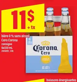 Maxi BIÈRE 0 % SANS ALCOOL CERO CORONA, 6X330 ML offer
