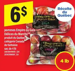 Maxi POMMES EMPIRE OU GALA DÉLICES DU MARCHÉ DE FANTAISIE SAC DE 4 LB offer