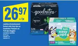 Maxi CULOTTES D'ENTRAÎNEMENT FORMAT CLUB EASY-UPS OU GOODNITES PAMPERS OU PULL-UPS HUGGIES, 24-74 un offer