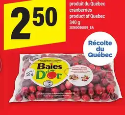 Maxi CANNEBERGES | CRANBERRIES, 340 g offer