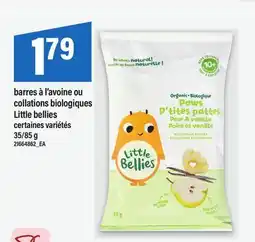 Maxi BARRES À L'AVOINE OU COLLATIONS BIOLOGIQUES LITTLE BELLIES, 35/85 g offer