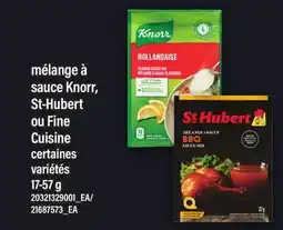 Maxi MÉLANGE À SAUCE KNORR, ST-HUBERT OU FINE CUISINE, 17-57 G offer