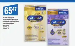 Maxi PRÉPARATION POUR NOURRISSONS NEUROPRO OU GENTLEASE ENFAMIL A+, 862/890 g offer