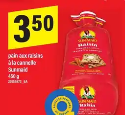 Maxi PAIN AUX RAISINS À LA CANNELLE SUNMAID, 450 G offer