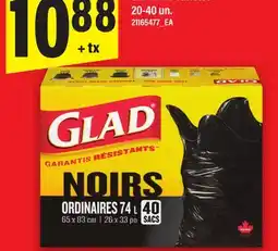 Maxi SACS À ORDURES GLAD, 20-40 un offer