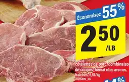 Maxi CÔTELETTES DE PORC, COMBINAISON DE COUPES offer