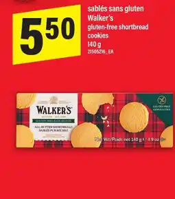 Maxi SABLÉS SANS GLUTEN WALKER'S | GLUTEN-FREE SHORTBREAD COOKIES, 140 g offer